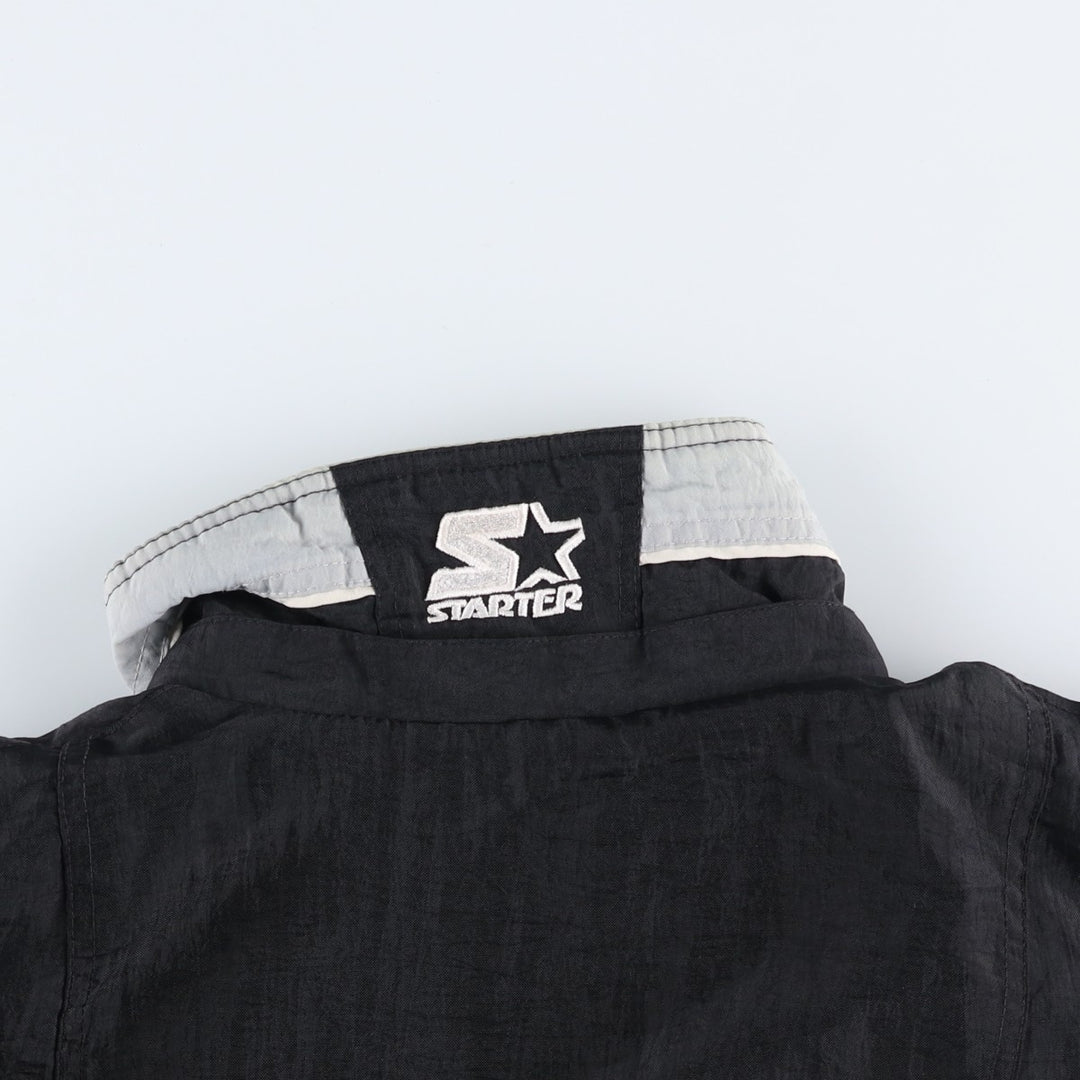 90'S Starter NFL Los Angeles Raiders Padded Puffer Jacket, Men's Size L Nylon black type Vintage Second Hand