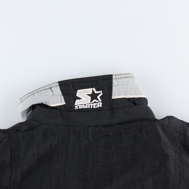 90'S Starter NFL Los Angeles Raiders Padded Puffer Jacket, Men's Size L Nylon black type Vintage Second Hand