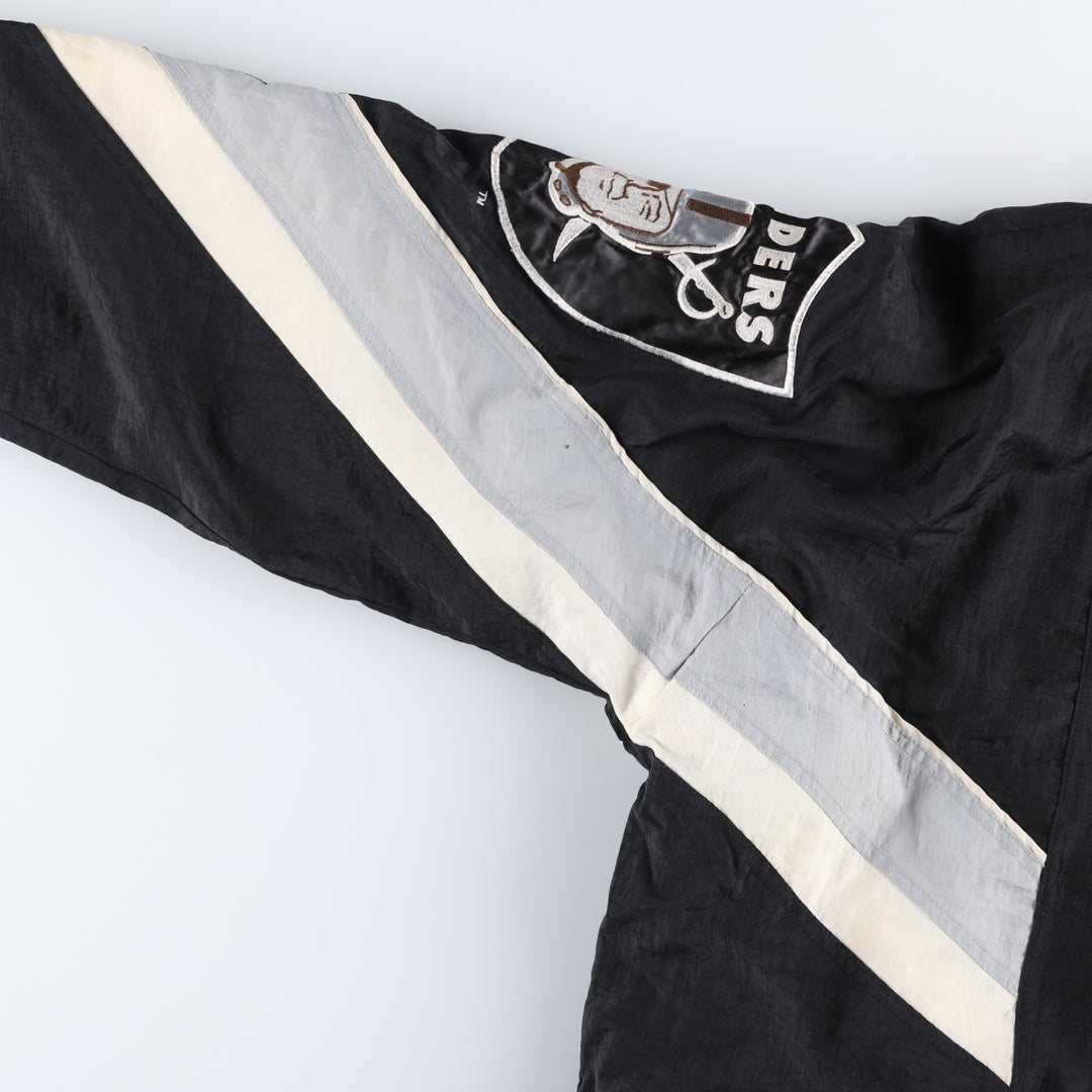 90'S Starter NFL Los Angeles Raiders Padded Puffer Jacket, Men's Size L Nylon black type Vintage Second Hand