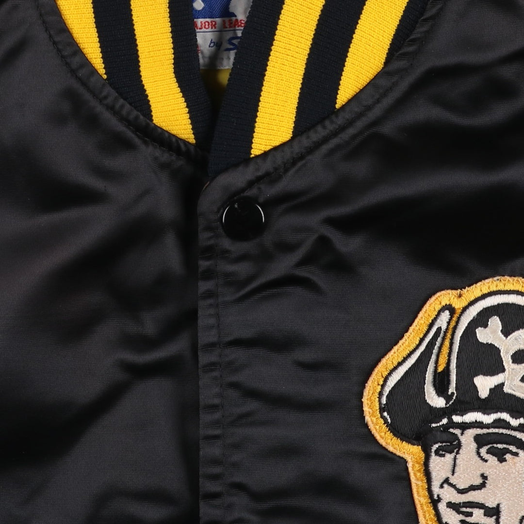 80s-90'S Starter MLB Pittsburgh Pirates Padded Nylon Stadium Jacket, Made in USA, Men's Size L Nylon black type Vintage Second Hand