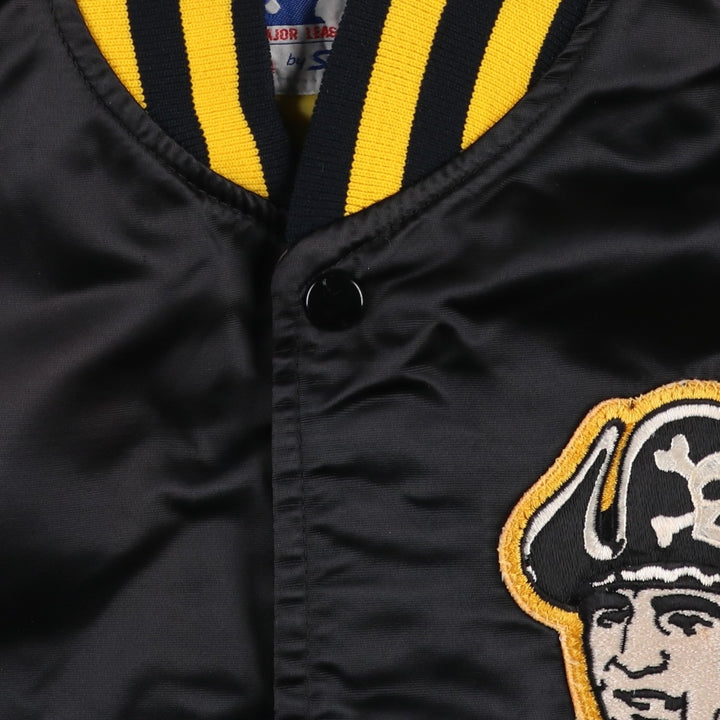 80s-90'S Starter MLB Pittsburgh Pirates Padded Nylon Stadium Jacket, Made in USA, Men's Size L Nylon black type Vintage Second Hand
