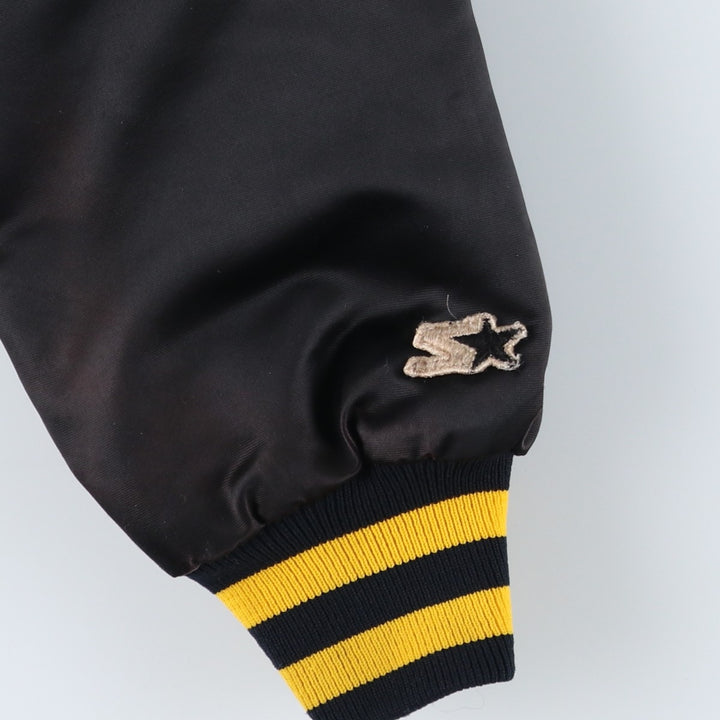 80s-90'S Starter MLB Pittsburgh Pirates Padded Nylon Stadium Jacket, Made in USA, Men's Size L Nylon black type Vintage Second Hand