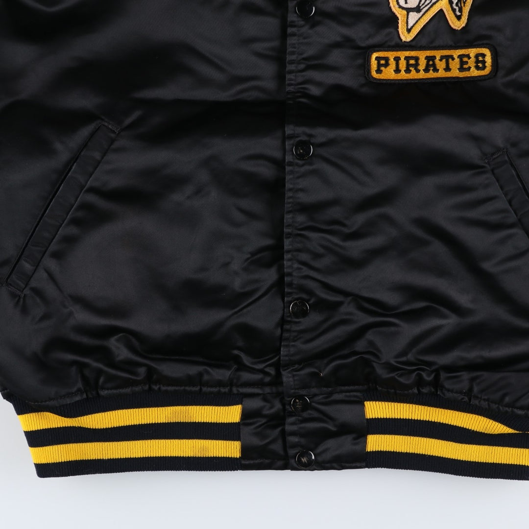 80s-90'S Starter MLB Pittsburgh Pirates Padded Nylon Stadium Jacket, Made in USA, Men's Size L Nylon black type Vintage Second Hand