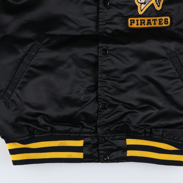 80s-90'S Starter MLB Pittsburgh Pirates Padded Nylon Stadium Jacket, Made in USA, Men's Size L Nylon black type Vintage Second Hand