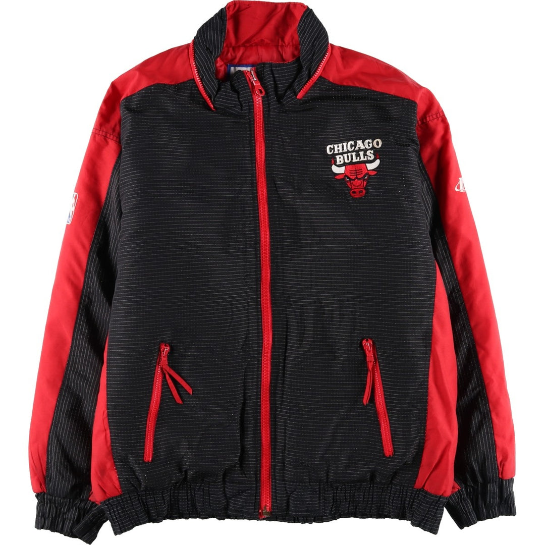 LOGO Athletic NBA Chicago Bulls Padded Puffer Jacket, Men's Size L Nylon red type Vintage Second Hand