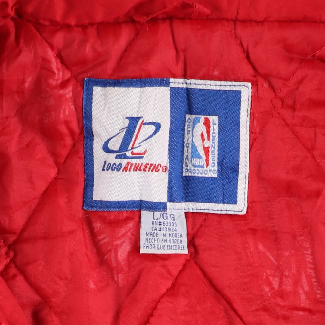 LOGO Athletic NBA Chicago Bulls Padded Puffer Jacket, Men's Size L Nylon red type Vintage Second Hand