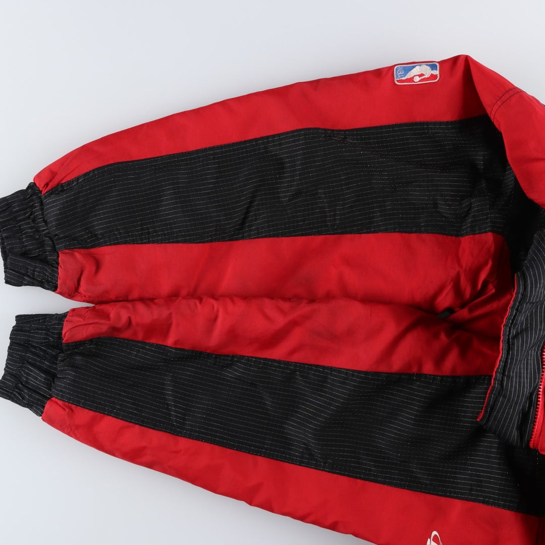 LOGO Athletic NBA Chicago Bulls Padded Puffer Jacket, Men's Size L Nylon red type Vintage Second Hand
