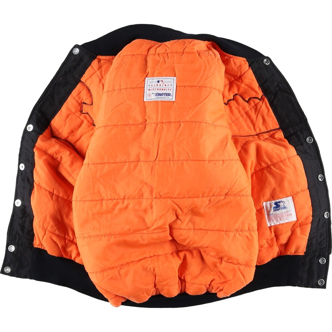 Starter MLB San Francisco Giants Padded Nylon Stadium Jacket, Made in USA, Men's Size Small Nylon black type Vintage Second Hand