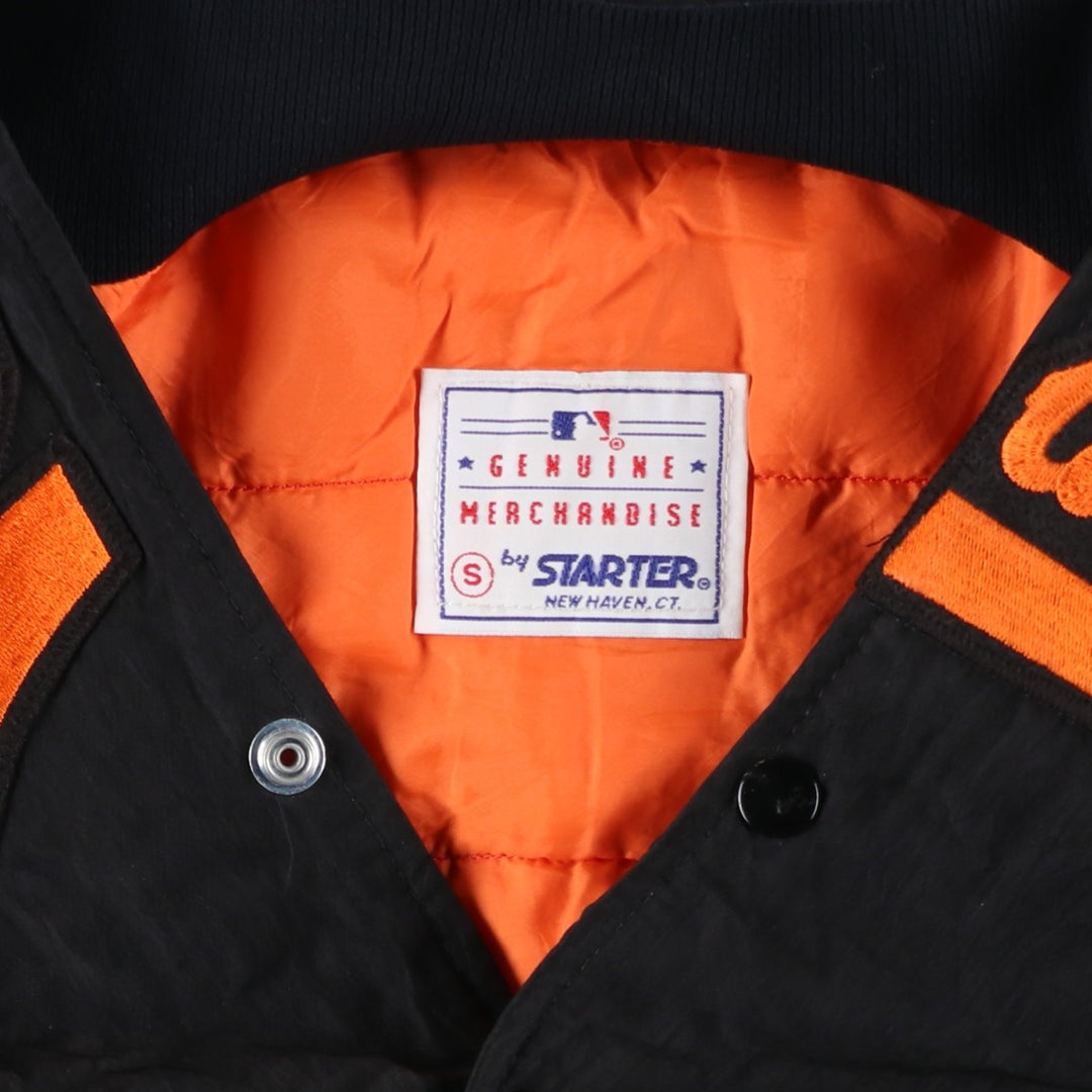 Starter MLB San Francisco Giants Padded Nylon Stadium Jacket, Made in USA, Men's Size Small Nylon black type Vintage Second Hand