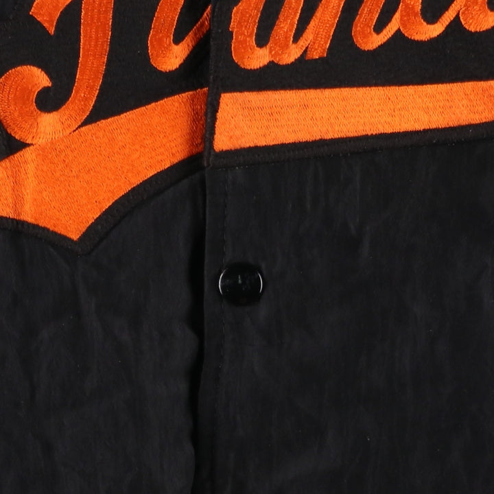 Starter MLB San Francisco Giants Padded Nylon Stadium Jacket, Made in USA, Men's Size Small Nylon black type Vintage Second Hand