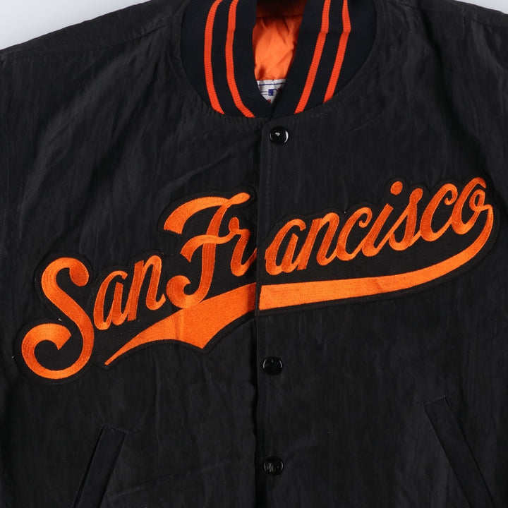 Starter MLB San Francisco Giants Padded Nylon Stadium Jacket, Made in USA, Men's Size Small Nylon black type Vintage Second Hand
