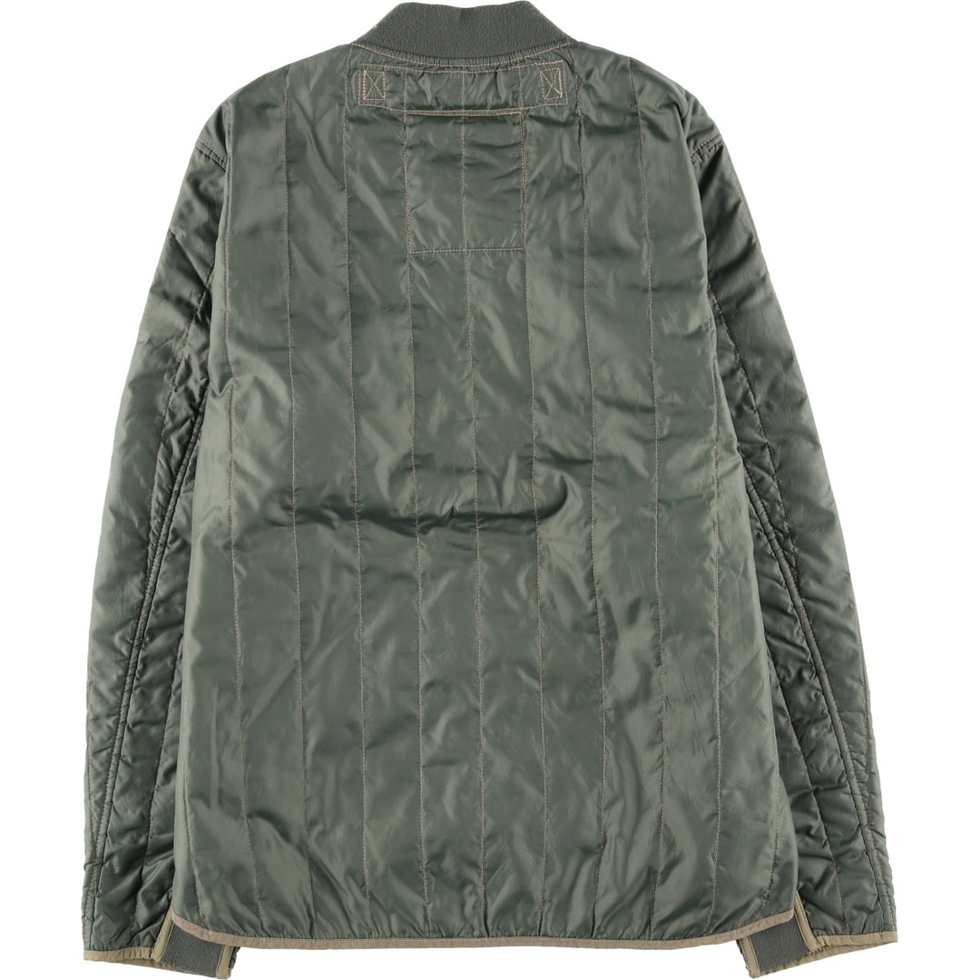 Ralph Lauren Polo Jeans Company Men's Padded Puffer Jacket, Size L polyester Khaki type sage green Vintage Second Hand