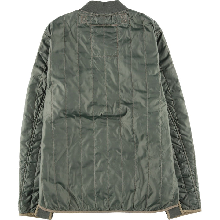 Ralph Lauren Polo Jeans Company Men's Padded Puffer Jacket, Size L polyester Khaki type sage green Vintage Second Hand