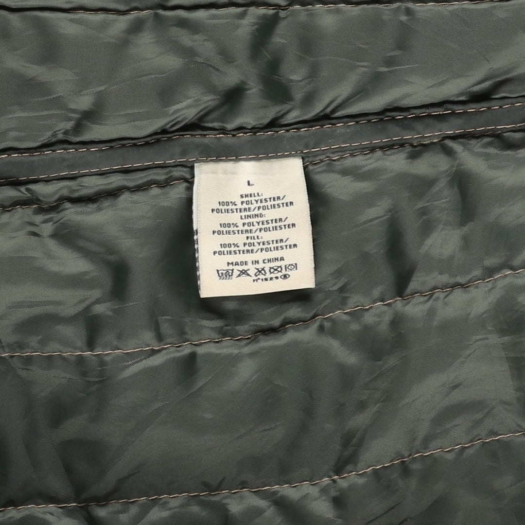 Ralph Lauren Polo Jeans Company Men's Padded Puffer Jacket, Size L polyester Khaki type sage green Vintage Second Hand