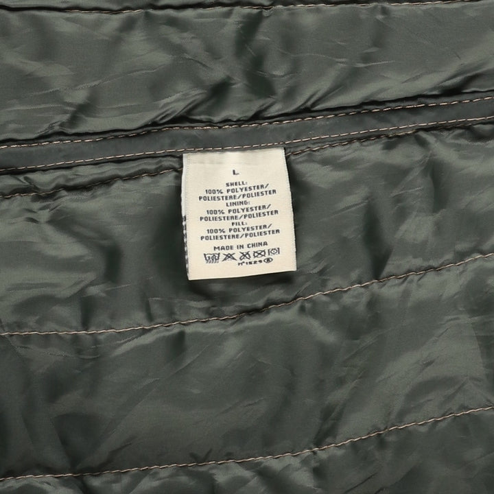 Ralph Lauren Polo Jeans Company Men's Padded Puffer Jacket, Size L polyester Khaki type sage green Vintage Second Hand