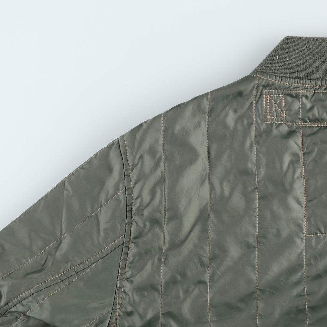 Ralph Lauren Polo Jeans Company Men's Padded Puffer Jacket, Size L polyester Khaki type sage green Vintage Second Hand