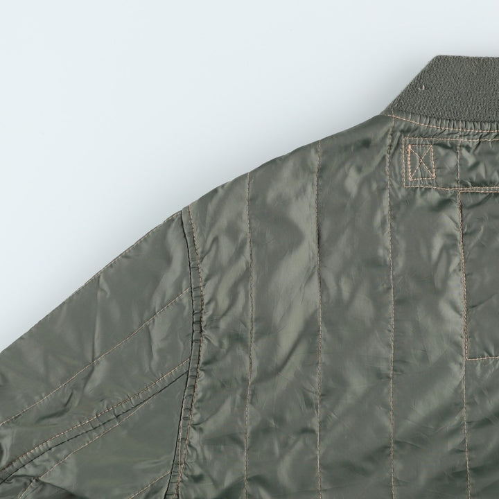 Ralph Lauren Polo Jeans Company Men's Padded Puffer Jacket, Size L polyester Khaki type sage green Vintage Second Hand