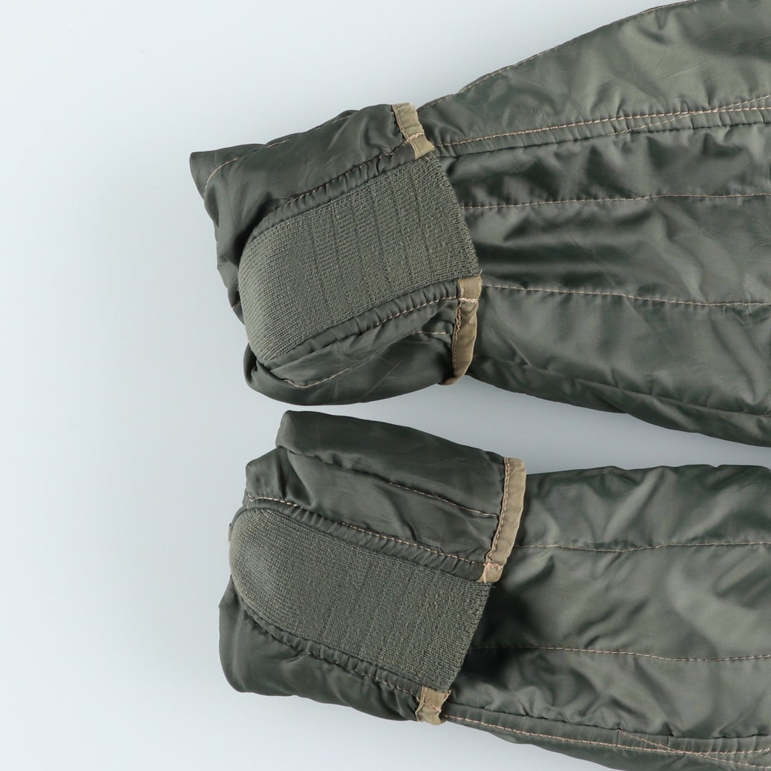 Ralph Lauren Polo Jeans Company Men's Padded Puffer Jacket, Size L polyester Khaki type sage green Vintage Second Hand