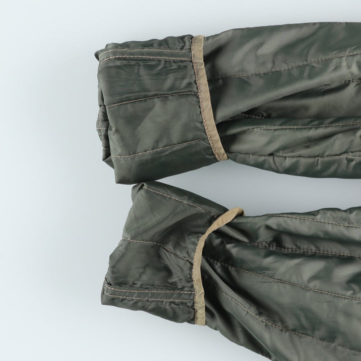 Ralph Lauren Polo Jeans Company Men's Padded Puffer Jacket, Size L polyester Khaki type sage green Vintage Second Hand