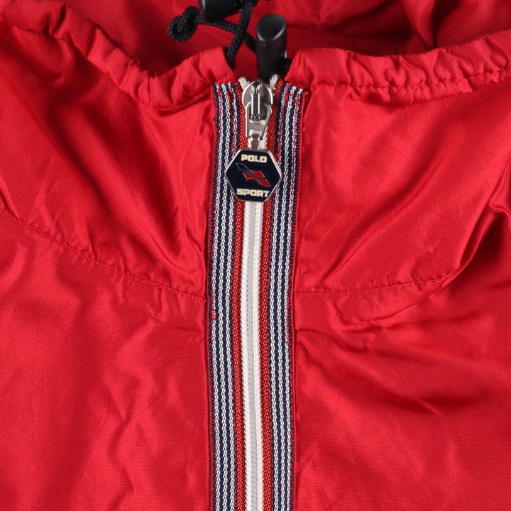90'S Ralph Lauren POLO SPORT padded anorak jacket, men's size L Nylon red type Vintage Second Hand