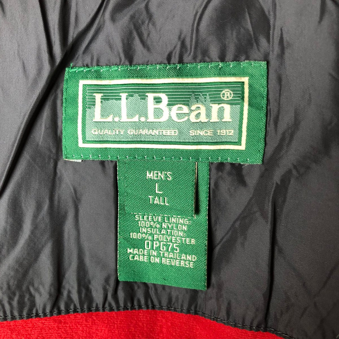 2000'S LLBean padded puffer jacket, men's size L Nylon gray type Vintage Second Hand