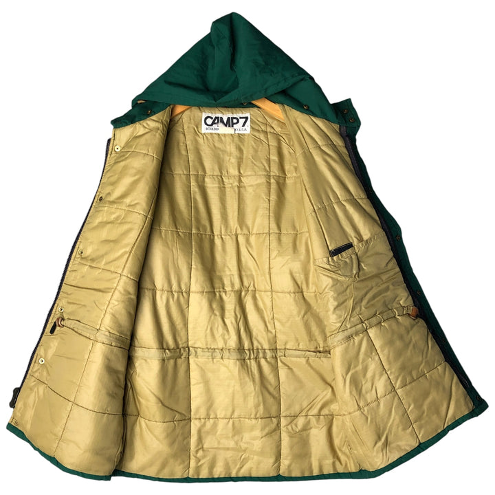 Vintage 70s-80'S Camp Seven CAMP7 padded parka/puffer jacket, size M, men's Dacron Green type dark green Vintage Second Hand