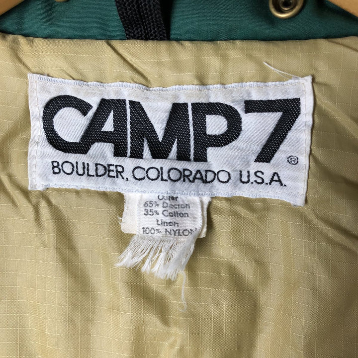 Vintage 70s-80'S Camp Seven CAMP7 padded parka/puffer jacket, size M, men's Dacron Green type dark green Vintage Second Hand