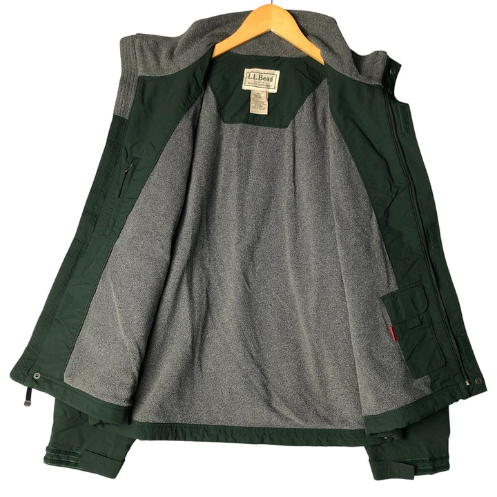 90s-00'S LLBean Nylon Jacket, Men's Size L Nylon Green type dark green Vintage Second Hand