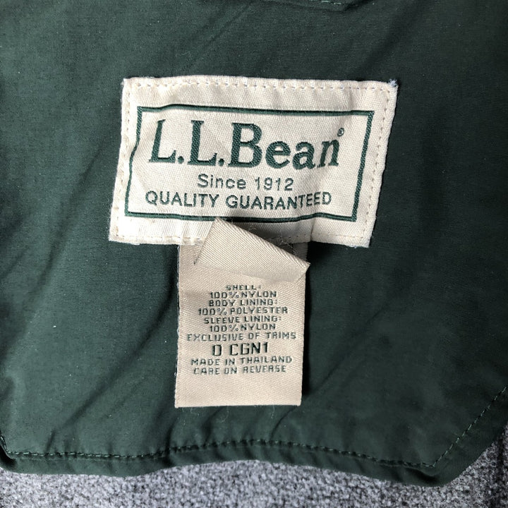 90s-00'S LLBean Nylon Jacket, Men's Size L Nylon Green type dark green Vintage Second Hand