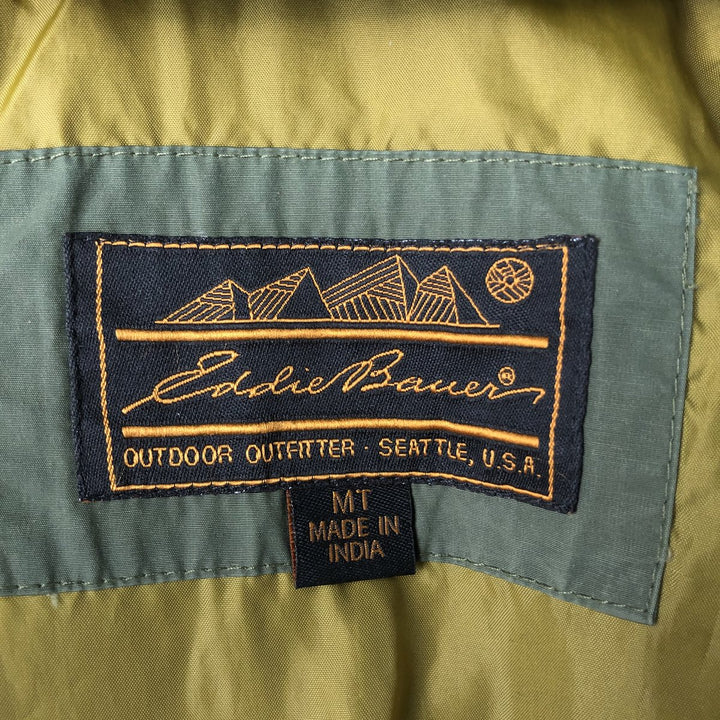 80s-90'S Eddie Bauer Black Tag Mountain Parka Shell Jacket Men's M Size Vintage Nylon Khaki type Vintage Second Hand