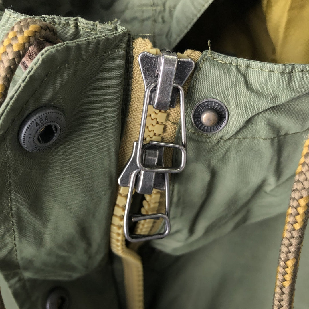 80s-90'S Eddie Bauer Black Tag Mountain Parka Shell Jacket Men's M Size Vintage Nylon Khaki type Vintage Second Hand
