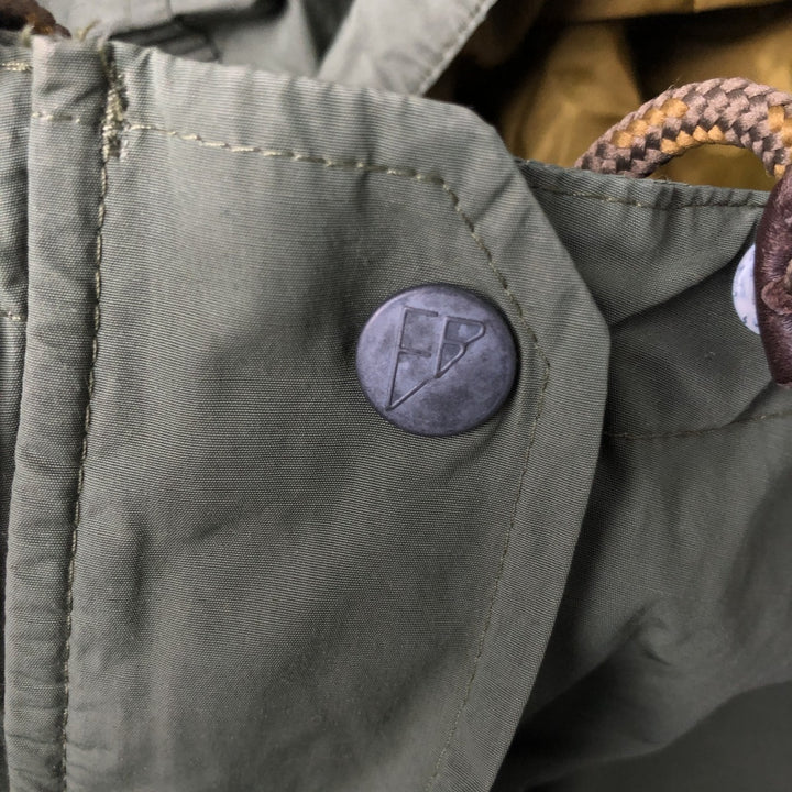 80s-90'S Eddie Bauer Black Tag Mountain Parka Shell Jacket Men's M Size Vintage Nylon Khaki type Vintage Second Hand