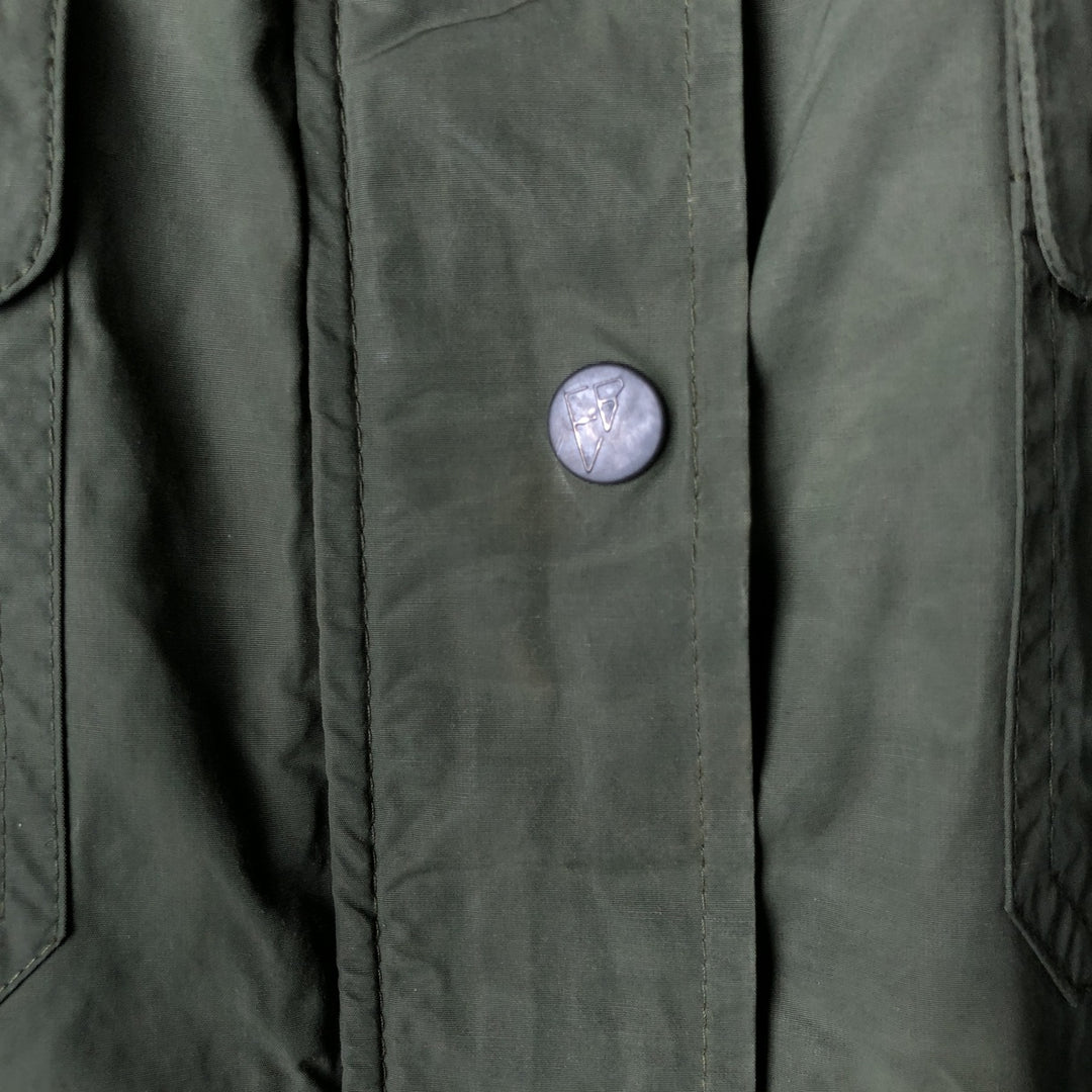 80s-90'S Eddie Bauer Black Tag Mountain Parka Shell Jacket Men's M Size Vintage Nylon Khaki type Vintage Second Hand