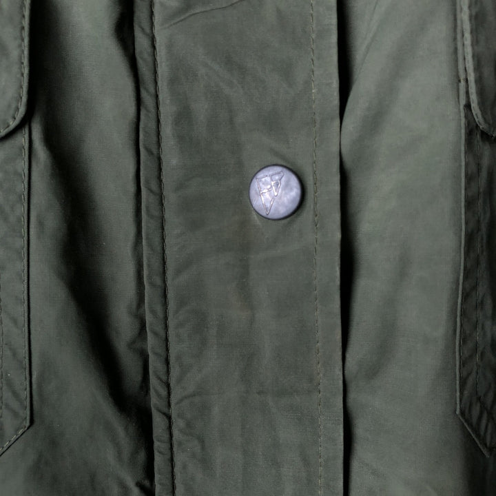 80s-90'S Eddie Bauer Black Tag Mountain Parka Shell Jacket Men's M Size Vintage Nylon Khaki type Vintage Second Hand