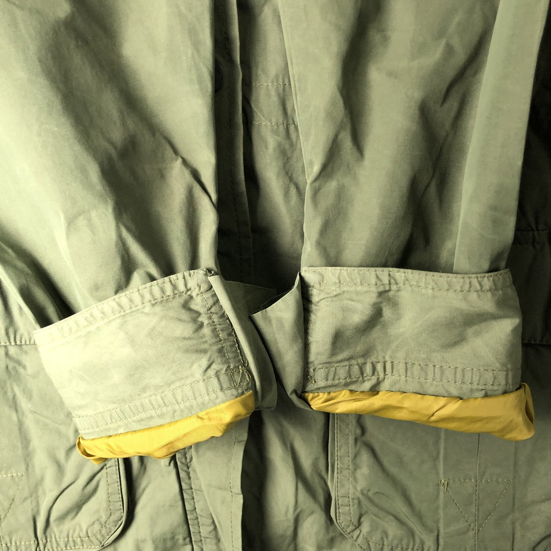 80s-90'S Eddie Bauer Black Tag Mountain Parka Shell Jacket Men's M Size Vintage Nylon Khaki type Vintage Second Hand