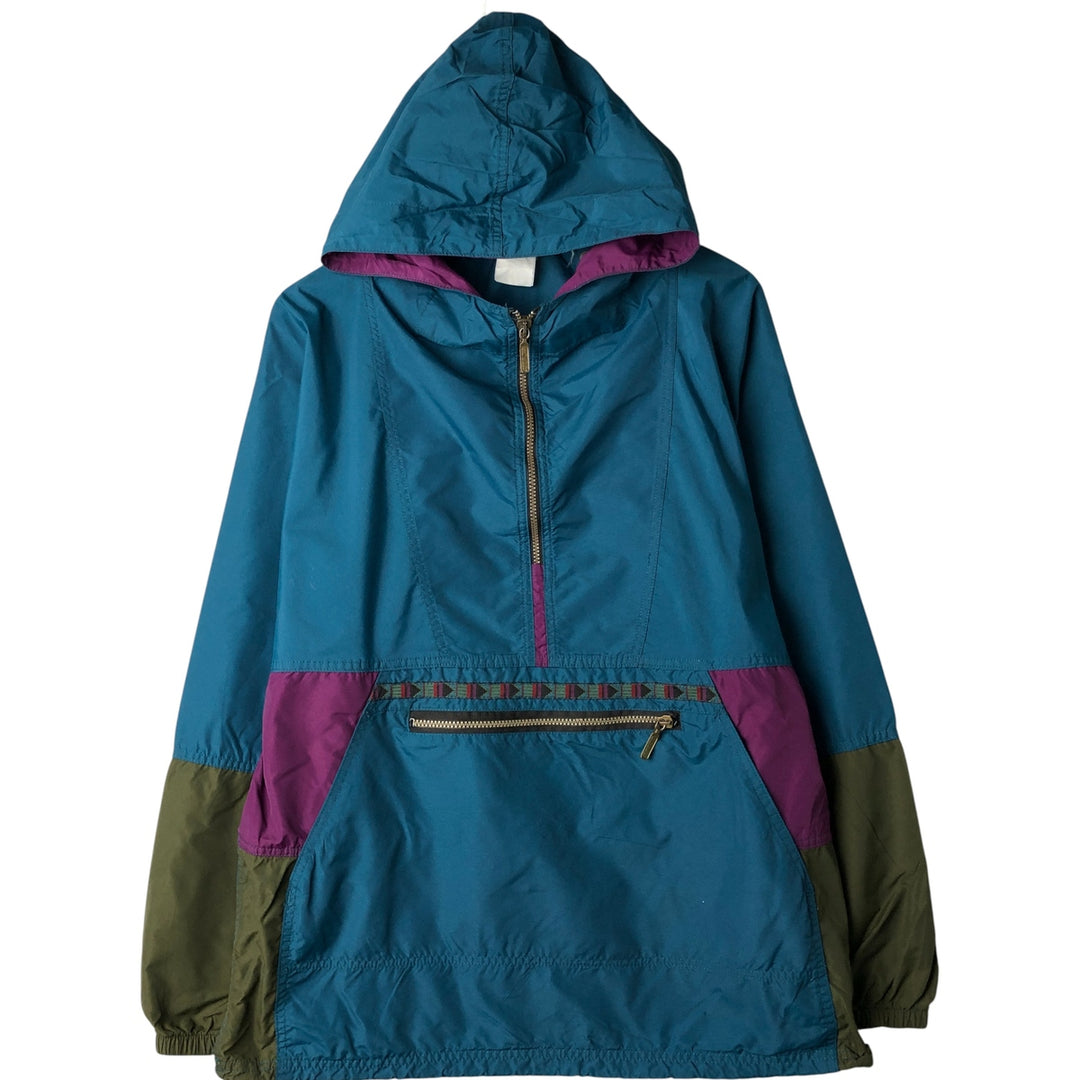 LLBean Native Pattern Anorak Parka, Men's Size L unclear green type Vintage Second Hand