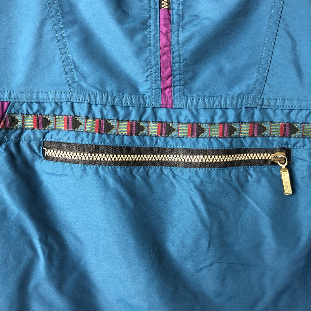 LLBean Native Pattern Anorak Parka, Men's Size L unclear green type Vintage Second Hand