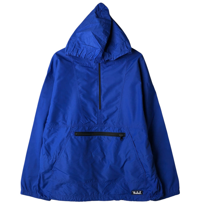 Vintage 1980'S Woolrich Anorak Parka, Men's XL Nylon blue type Vintage Second Hand