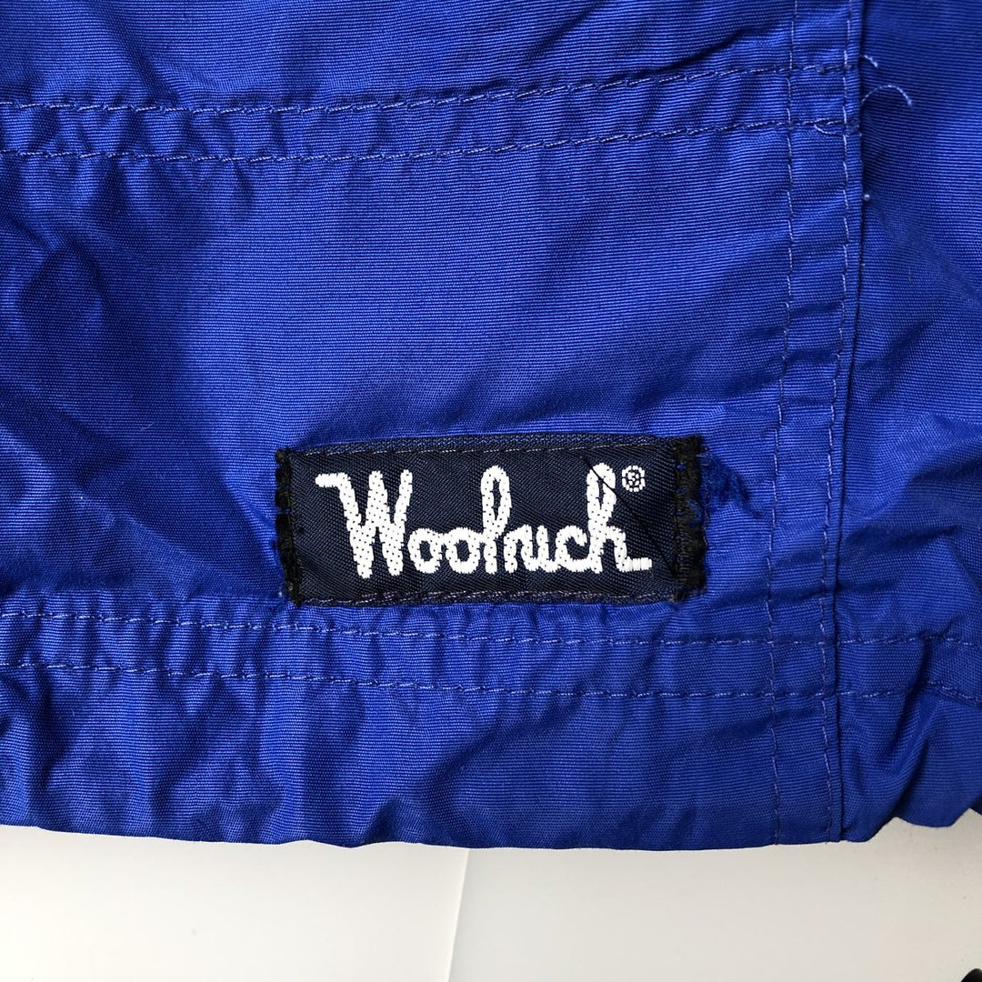 Vintage 1980'S Woolrich Anorak Parka, Men's XL Nylon blue type Vintage Second Hand