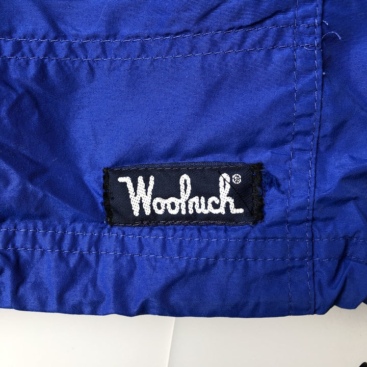 Vintage 1980'S Woolrich Anorak Parka, Men's XL Nylon blue type Vintage Second Hand