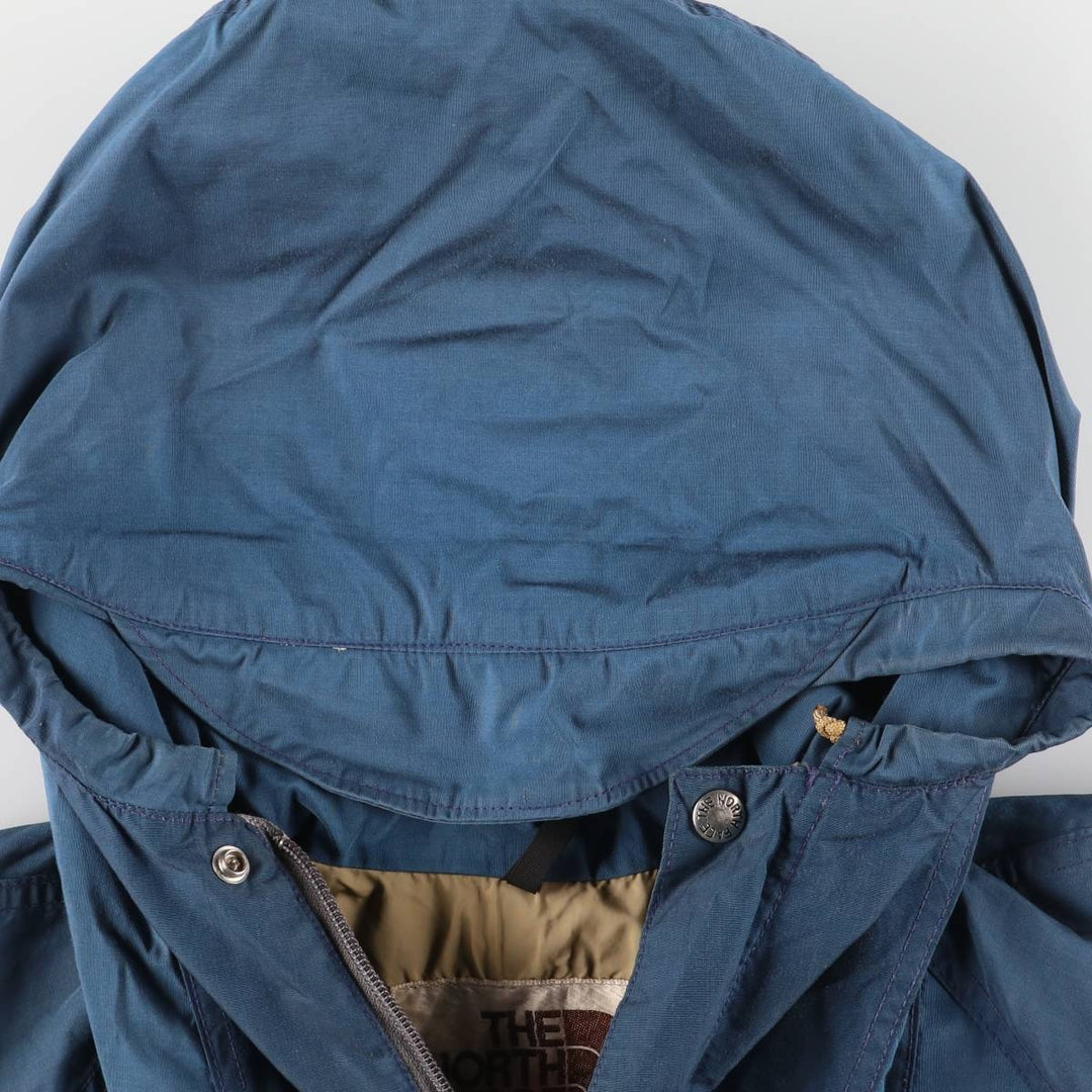 Vintage 1970'S The North Face Mountain Parka/Shell Jacket with Brown Tag, Men's Size Small unclear blue type Vintage Second Hand