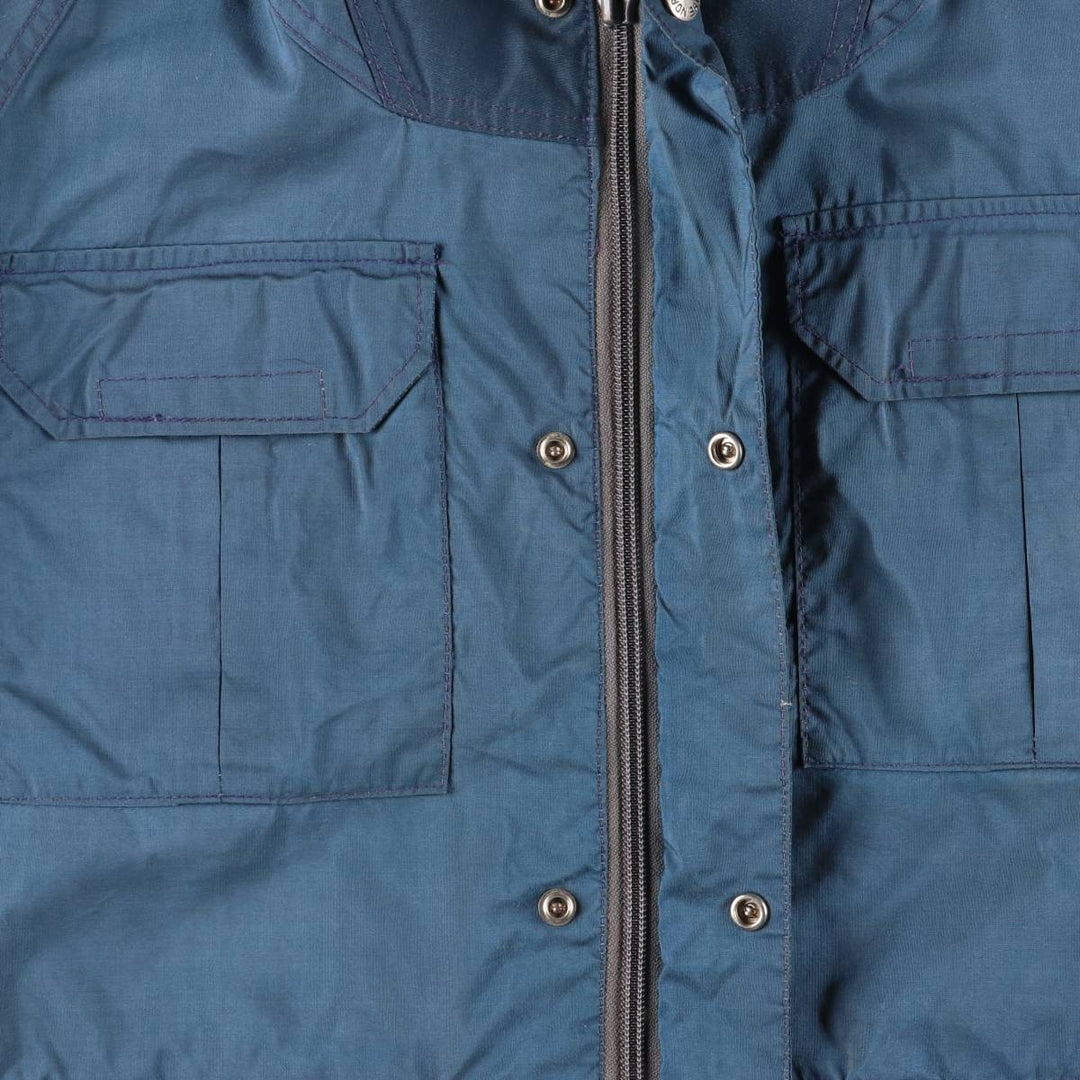 Vintage 1970'S The North Face Mountain Parka/Shell Jacket with Brown Tag, Men's Size Small unclear blue type Vintage Second Hand