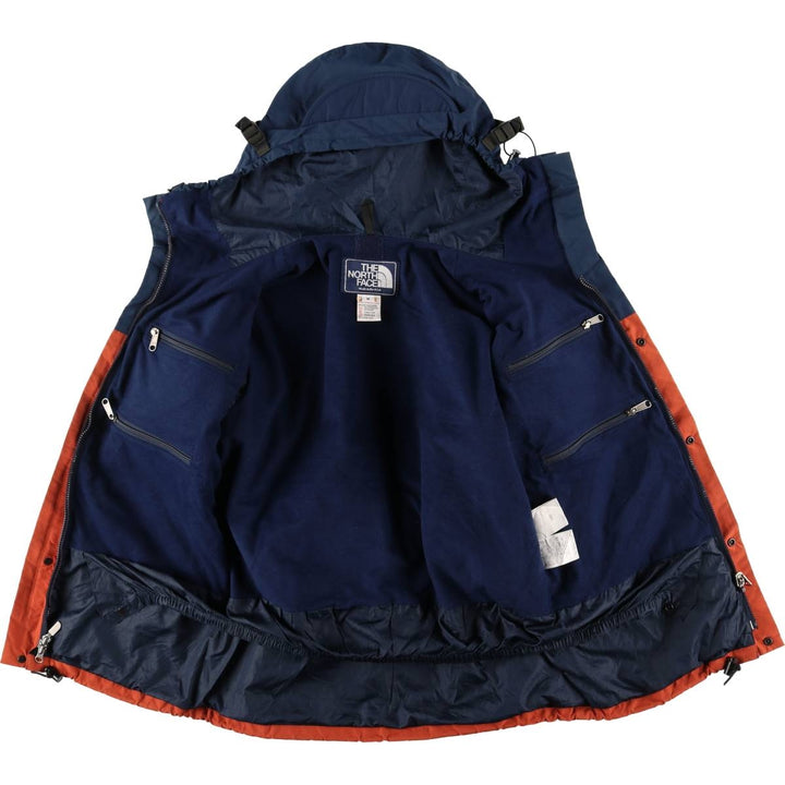 1980'S The North Face Navy Blue Tag GORE-TEX Mountain Parka Shell Jacket Made in USA Men's Medium Nylon (Gore-Tex) orange type Vintage Second Hand