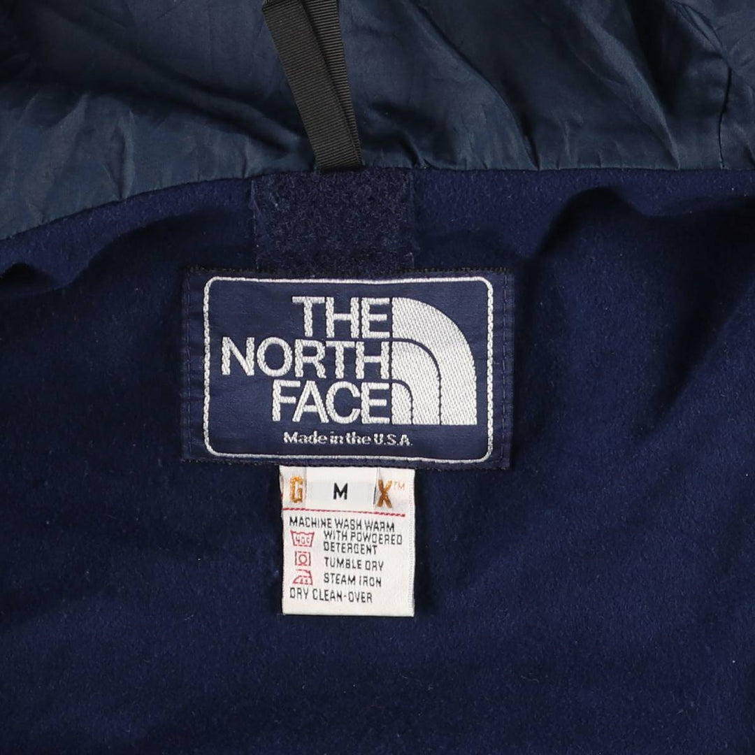 1980'S The North Face Navy Blue Tag GORE-TEX Mountain Parka Shell Jacket Made in USA Men's Medium Nylon (Gore-Tex) orange type Vintage Second Hand