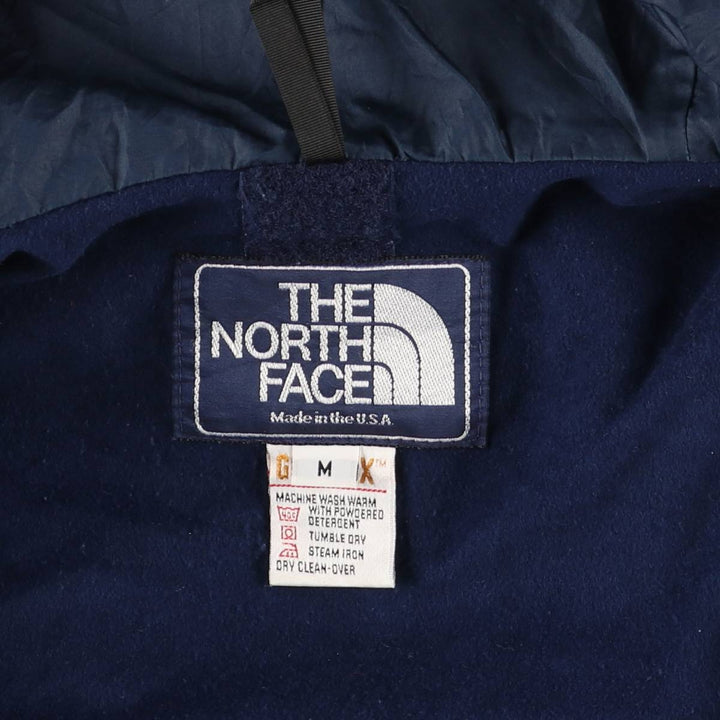1980'S The North Face Navy Blue Tag GORE-TEX Mountain Parka Shell Jacket Made in USA Men's Medium Nylon (Gore-Tex) orange type Vintage Second Hand