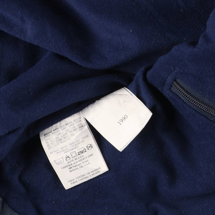1980'S The North Face Navy Blue Tag GORE-TEX Mountain Parka Shell Jacket Made in USA Men's Medium Nylon (Gore-Tex) orange type Vintage Second Hand