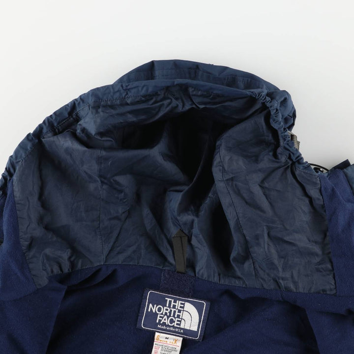 1980'S The North Face Navy Blue Tag GORE-TEX Mountain Parka Shell Jacket Made in USA Men's Medium Nylon (Gore-Tex) orange type Vintage Second Hand