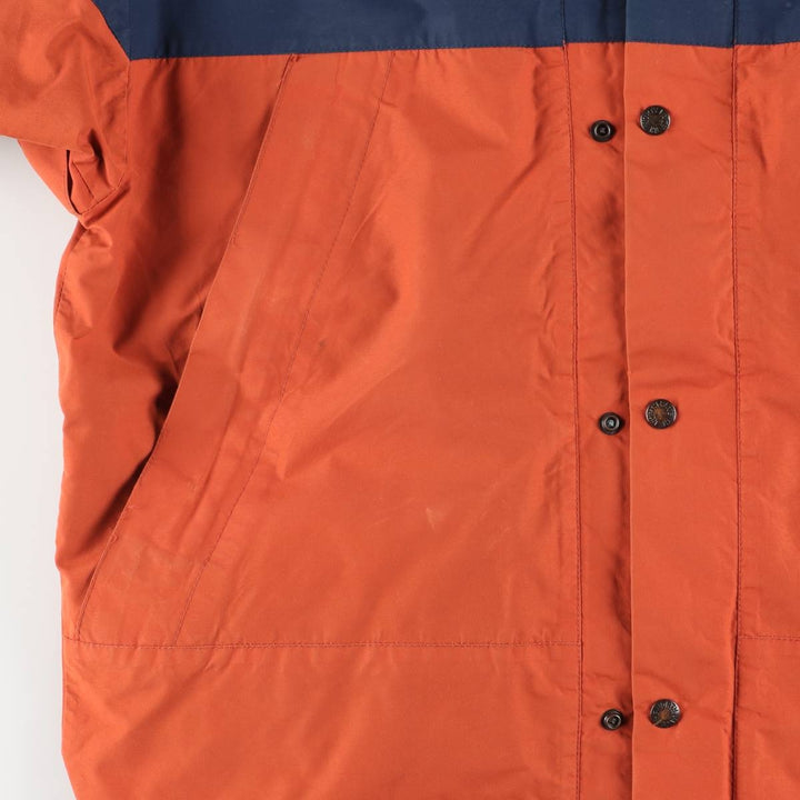 1980'S The North Face Navy Blue Tag GORE-TEX Mountain Parka Shell Jacket Made in USA Men's Medium Nylon (Gore-Tex) orange type Vintage Second Hand