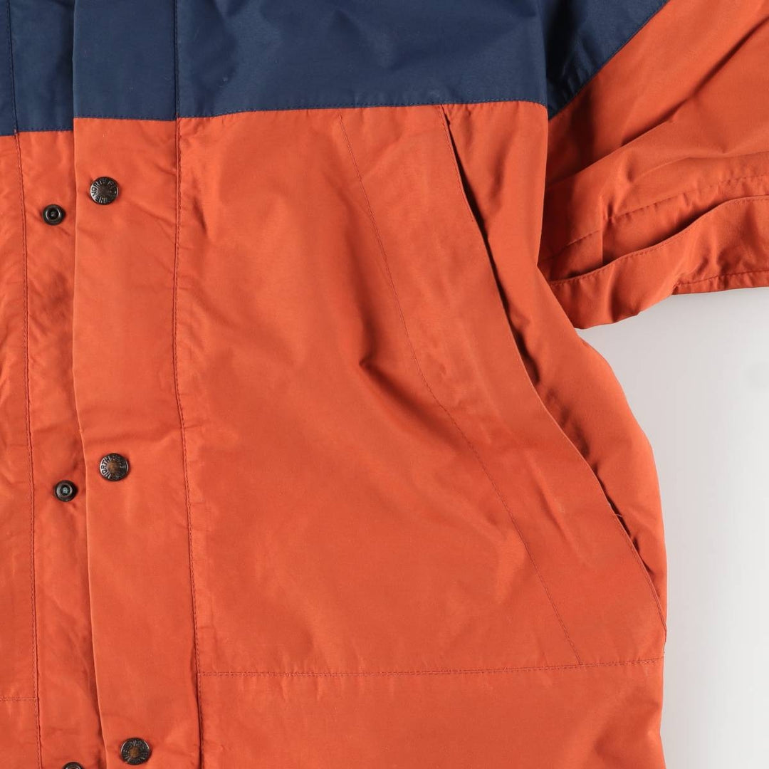 1980'S The North Face Navy Blue Tag GORE-TEX Mountain Parka Shell Jacket Made in USA Men's Medium Nylon (Gore-Tex) orange type Vintage Second Hand