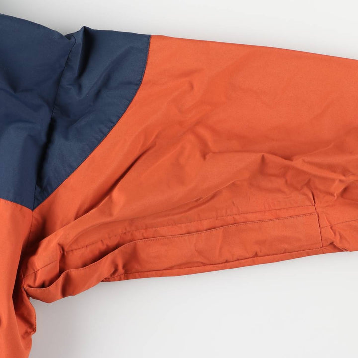 1980'S The North Face Navy Blue Tag GORE-TEX Mountain Parka Shell Jacket Made in USA Men's Medium Nylon (Gore-Tex) orange type Vintage Second Hand
